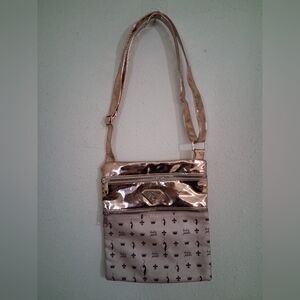 Y2K Baby Phat Metallic Rose Crossbody Bag